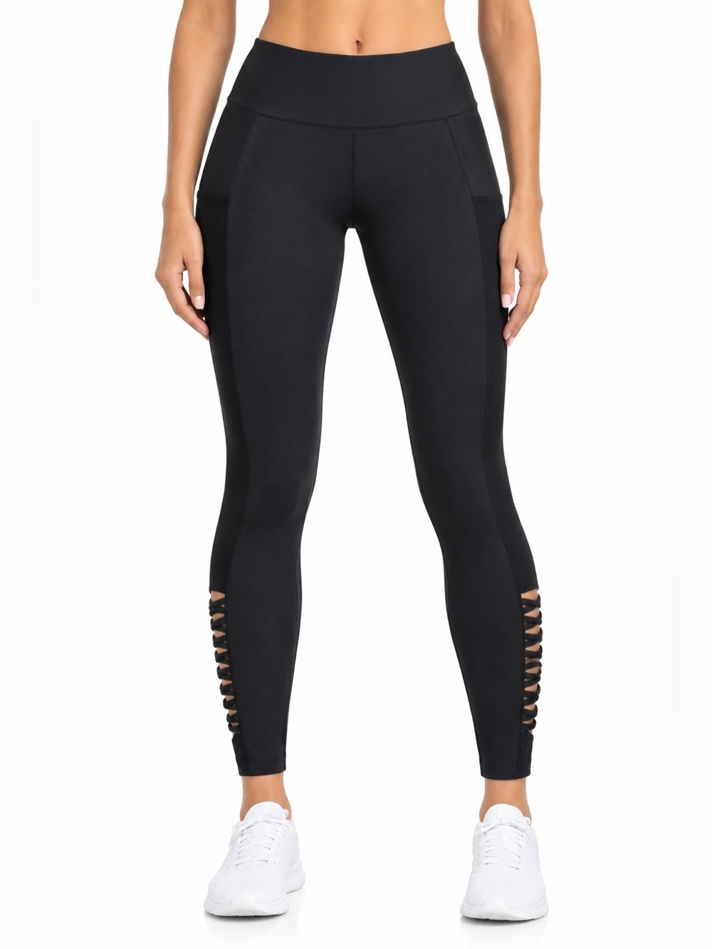 90 Degree By Reflex side mesh cut out athletic leggings Women’s XS black